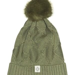 Vera Bradley Olive Knit Beanie with Pom, scarf and gloves